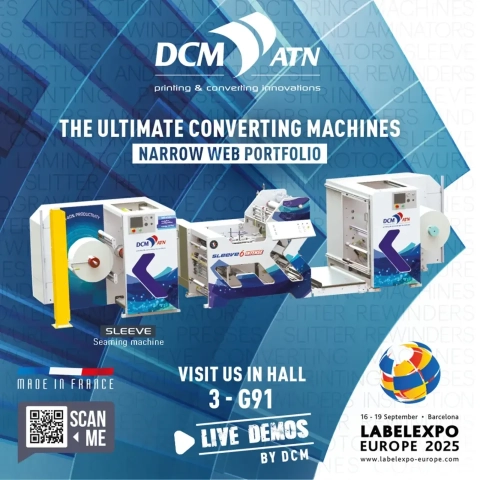 DCM ATN à la 1ère édition de Labelexpo Europe à Barcelone : Découvrez notre narrow web portfolio !